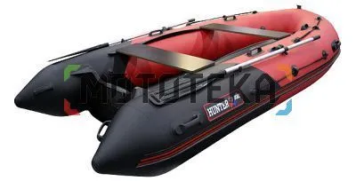 Лодка ПВХ Hunter (Хантер) 350 ПРО красный/чёрный
