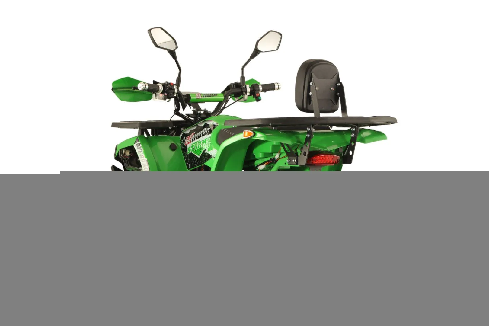 Электроквадроцикл детский Zuumav (Зуумав) STORM 1000w чёрный/зелёный (машинокомплект)