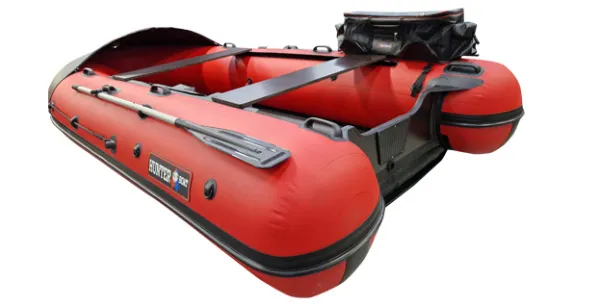 Лодка ПВХ Hunter (Хантер) 370 Travel красный/чёрный | Мототека
