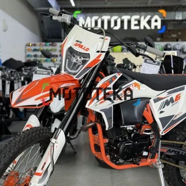 Мотоцикл кроссовый / эндуро Moto Apollo (Мото Аполло) M6 300 EFI (175FMN PR5) белый | Мототека