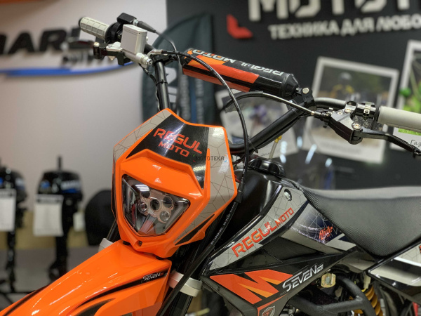 Питбайк Regulmoto (Регулмото) SEVEN PRO 49cc (150) 17/14 чёрный/оранжевый | Мототека